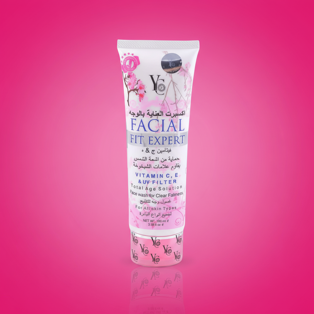 YC Facial Fit Expert Face Wash (YC 283) - Vitamin C, E & UV Filter - 100ml