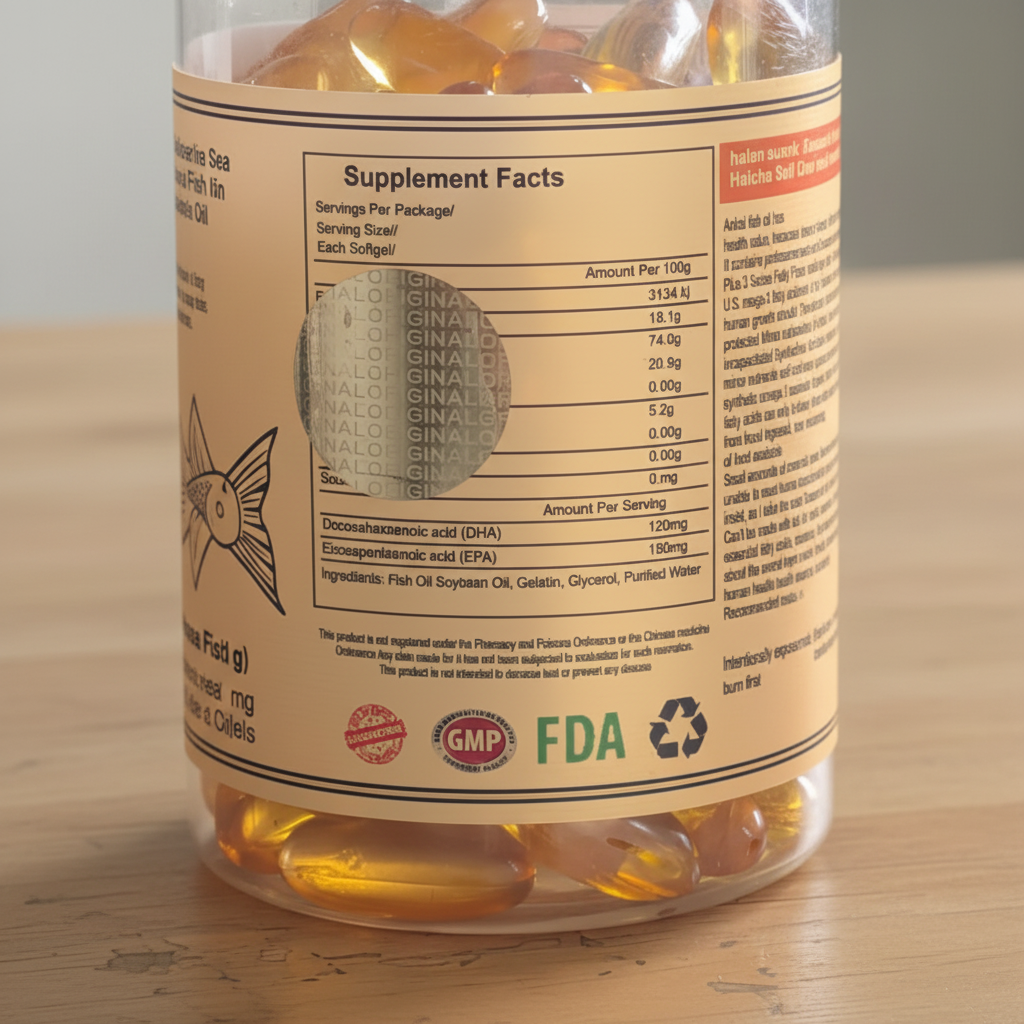 Supplement facts label with badges - Instagram format